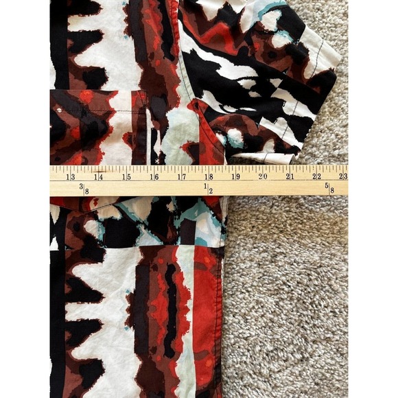 Zipcode Men's Shirt Tribal Print Size M 80's Retro Style - Picture 6 of 7